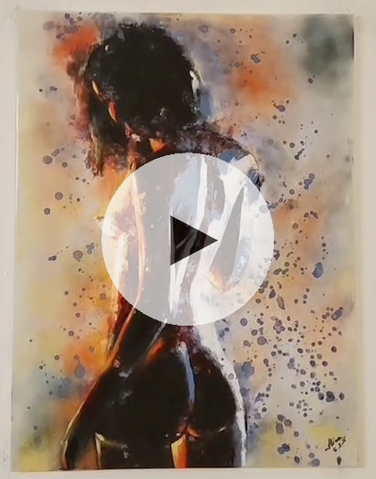ArteDiAlina.com painting: Blue Rain